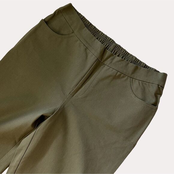 Isaac Mizrahi Live Crop Dress Pants Green 10 NWOT - Picture 2 of 7